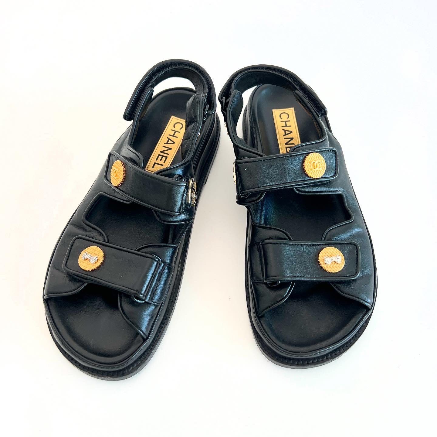 Chanel Dad Sandals Sz 38