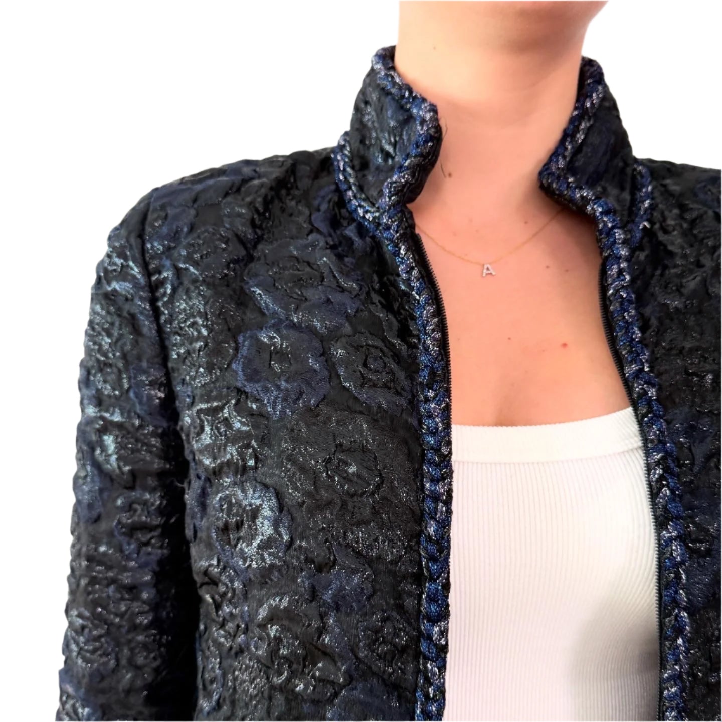 Chanel Jacquard Jacket Sz 40