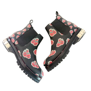 Mc Queen Floral Boots Sz 39.5