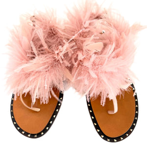 Valentino Feather Sandals Sz 38