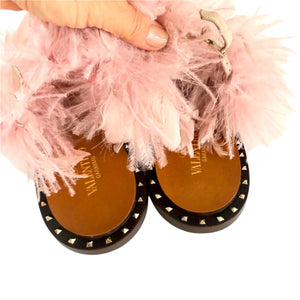 Valentino Feather Sandals Sz 38