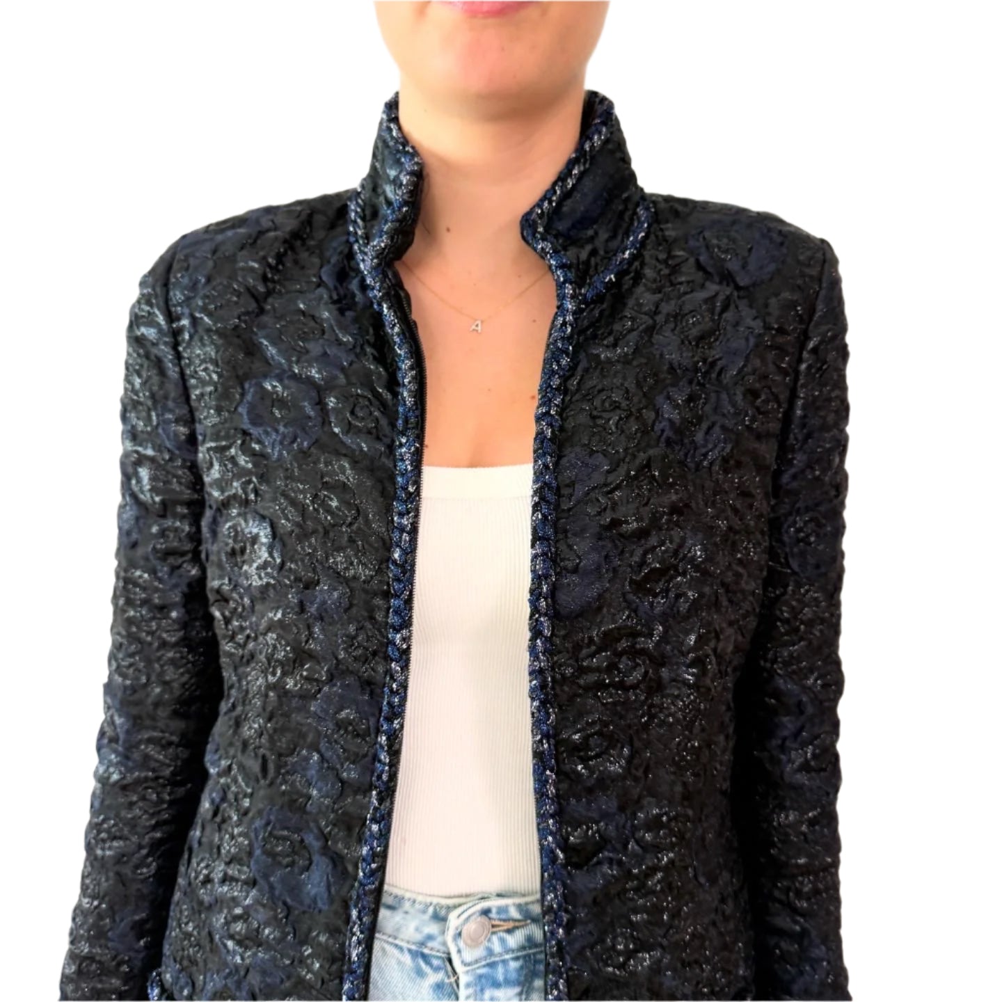 Chanel Jacquard Jacket Sz 40