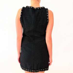 Chanel Black Tweed Frock Sz 40