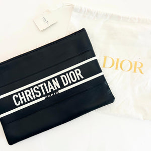 Dior Navy Leather Pouch