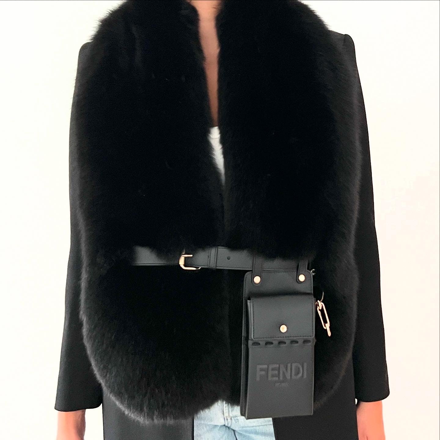 Fendi Fur Scarf w Belt