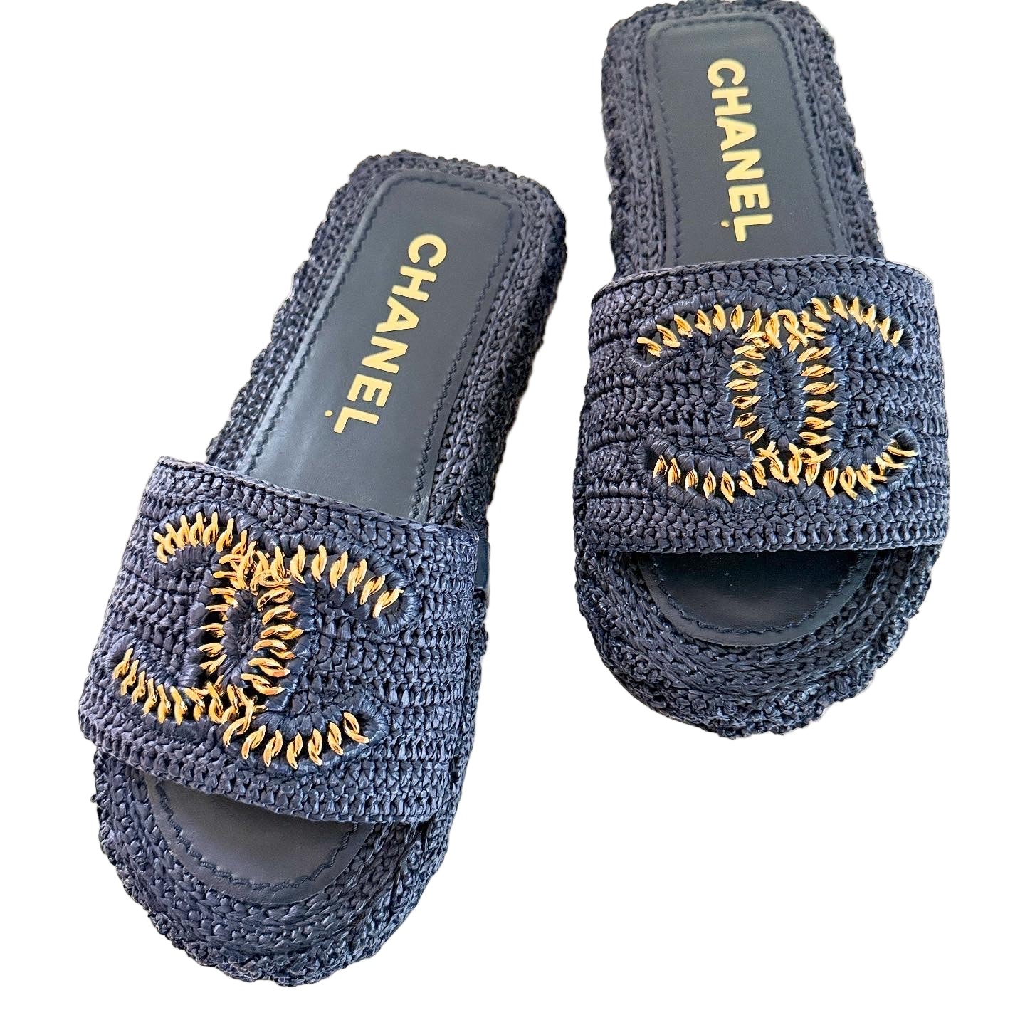 Chanel Crotchet Slides Sz 36