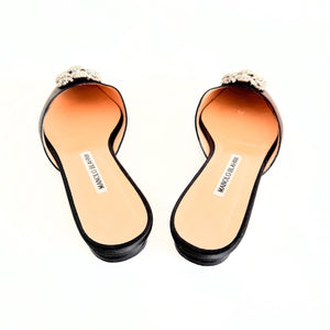 Manolo Blahnik Hangisi Mules Sz 38