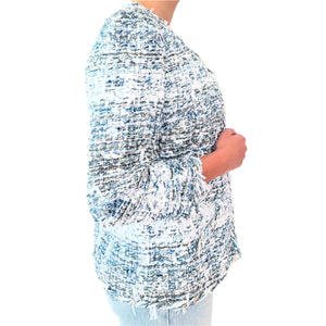 Chanel Cotton Tweed Jacket Sz 40
