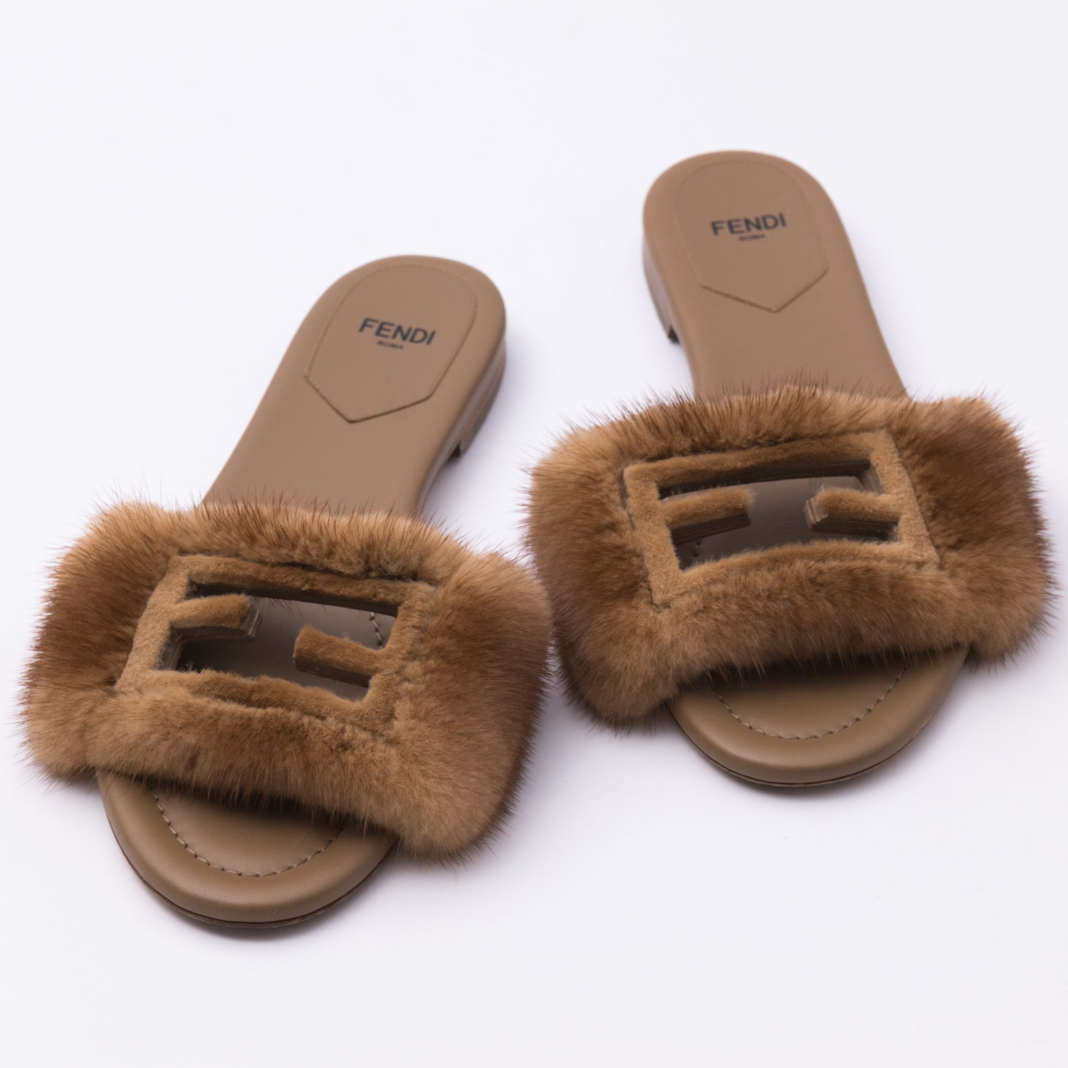 Fendi Baguette Slides Sz 38
