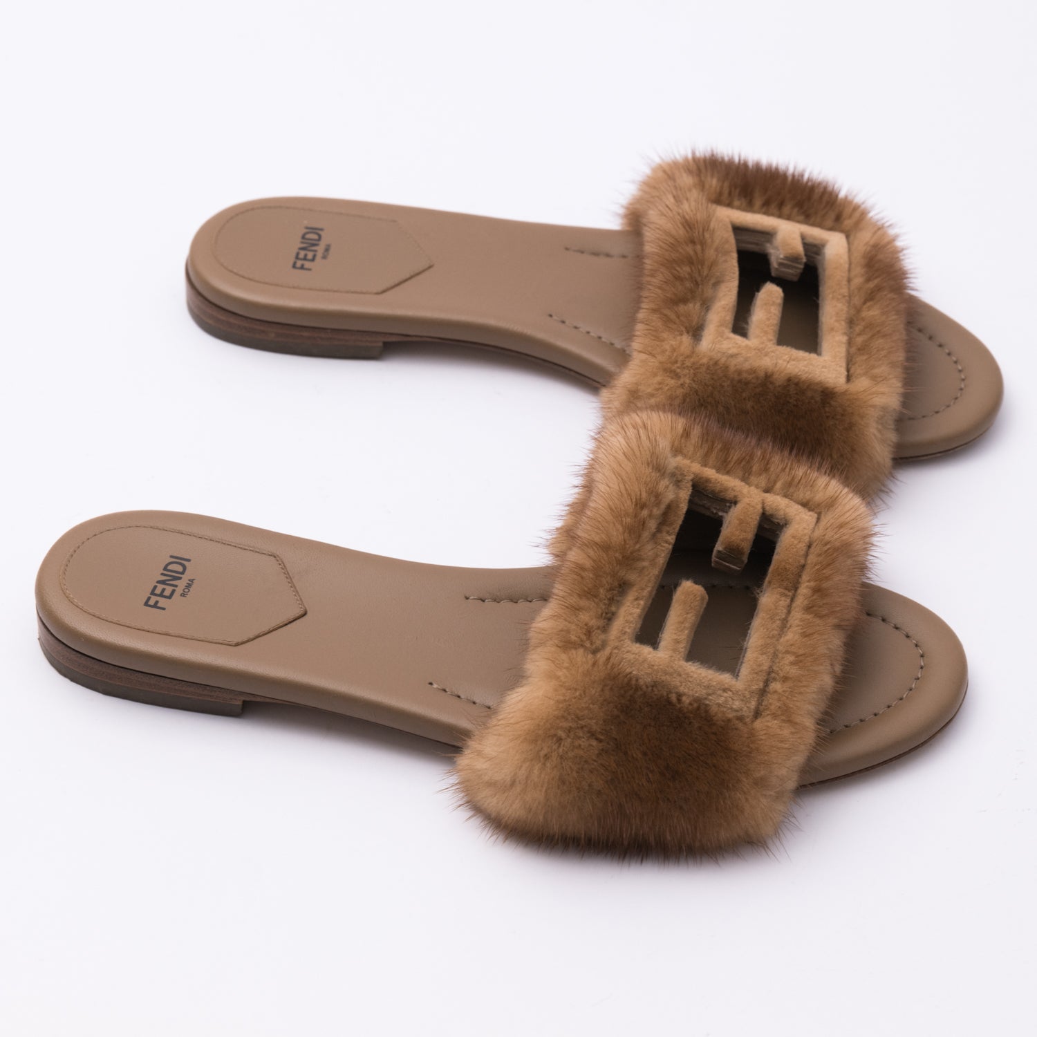 Fendi Baguette Slides Sz 38