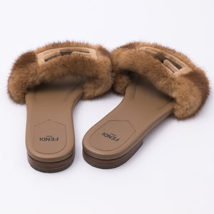 Fendi Baguette Slides Sz 38