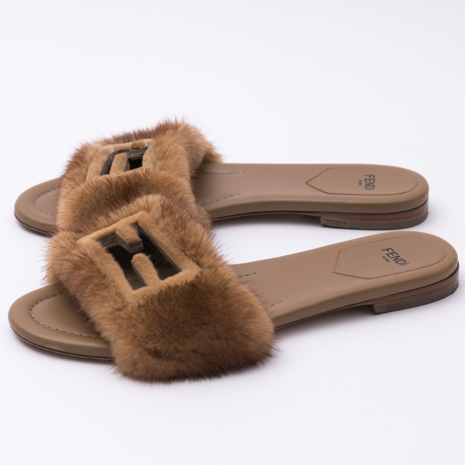 Fendi Baguette Slides Sz 38