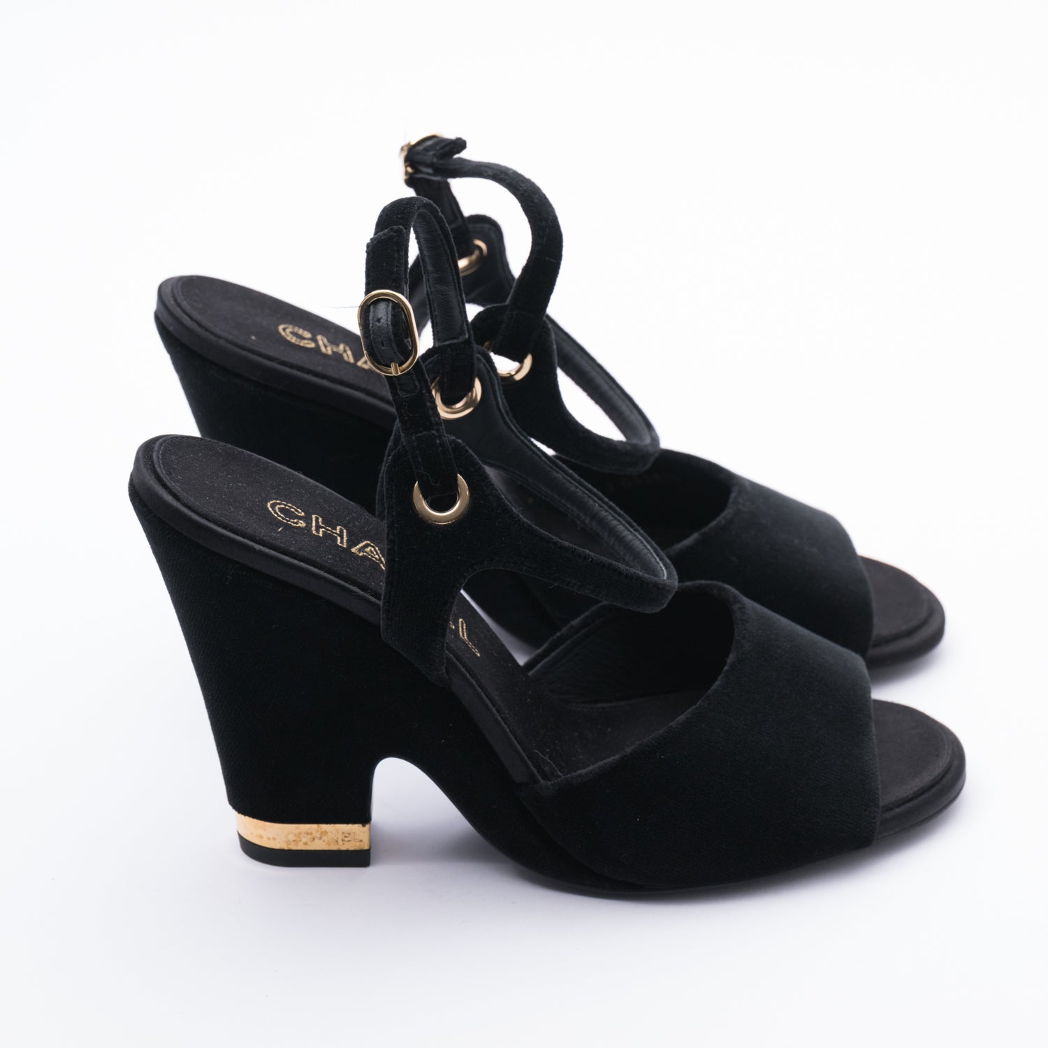 Chanel Velvet Heels Sz 40
