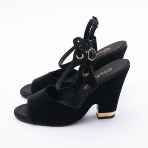 Chanel Velvet Heels Sz 40