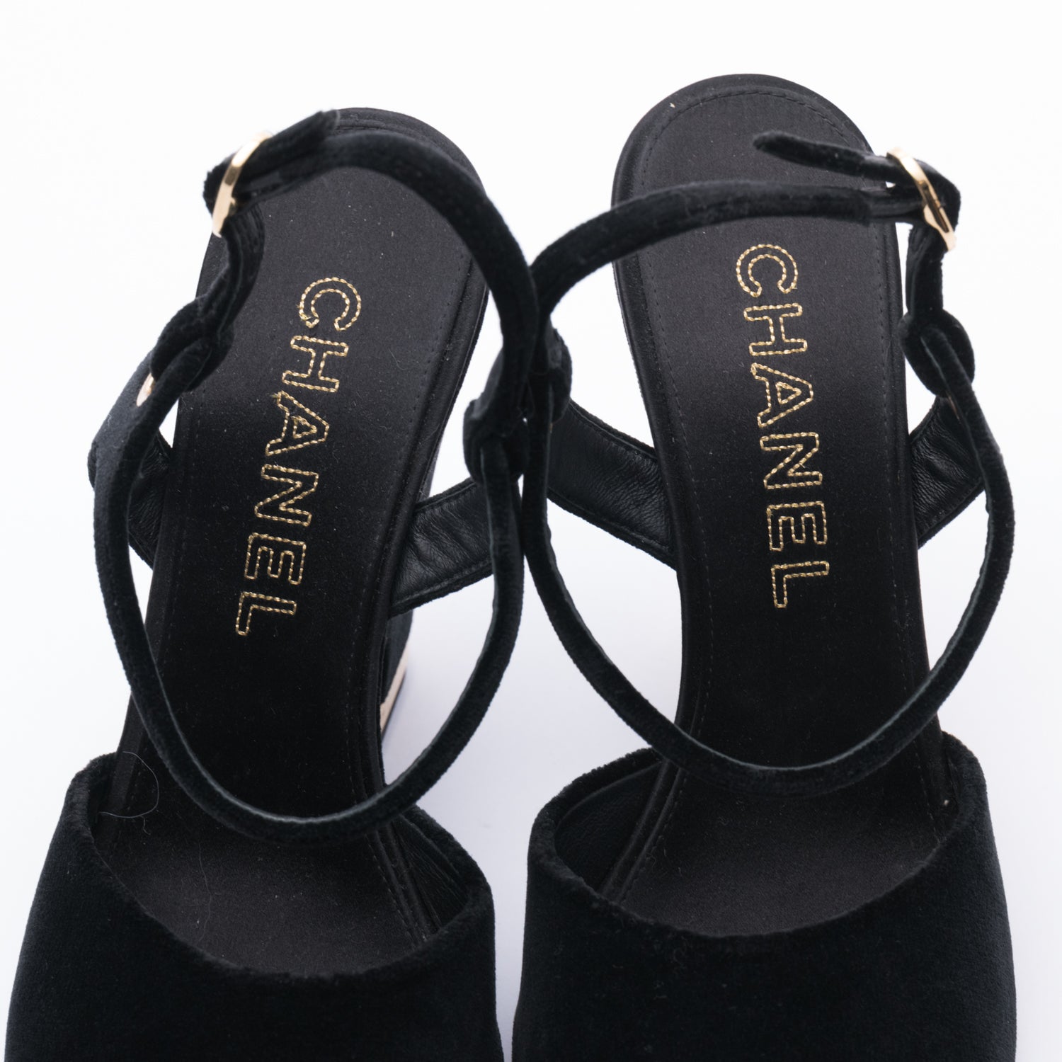 Chanel Velvet Heels Sz 40