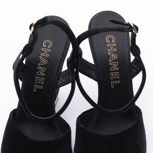 Chanel Velvet Heels Sz 40