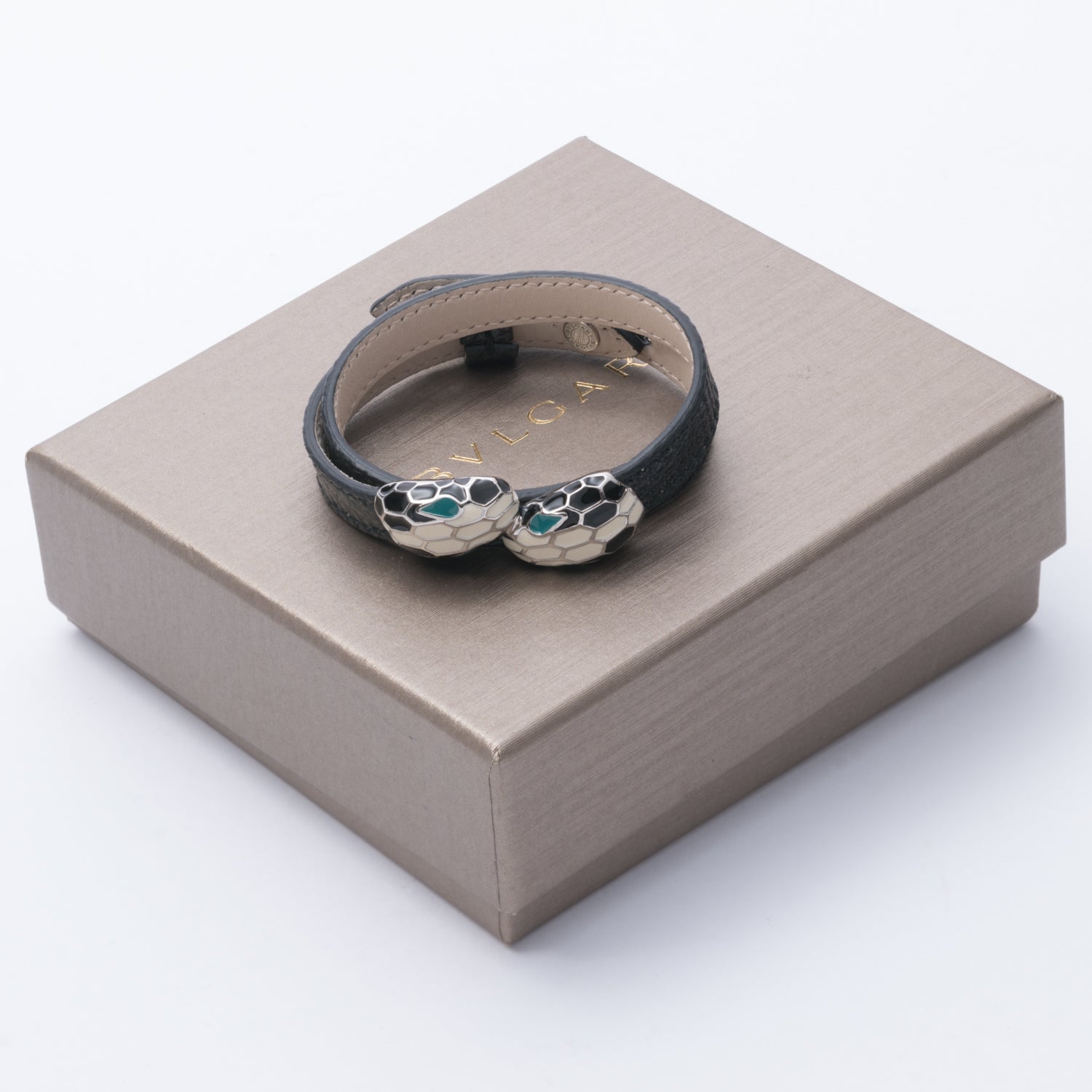 Bulgari Serpenti Leather Bracelet