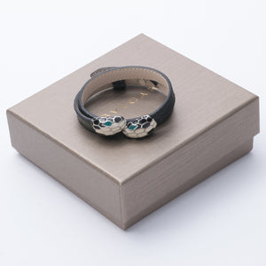 Bulgari Serpenti Leather Bracelet