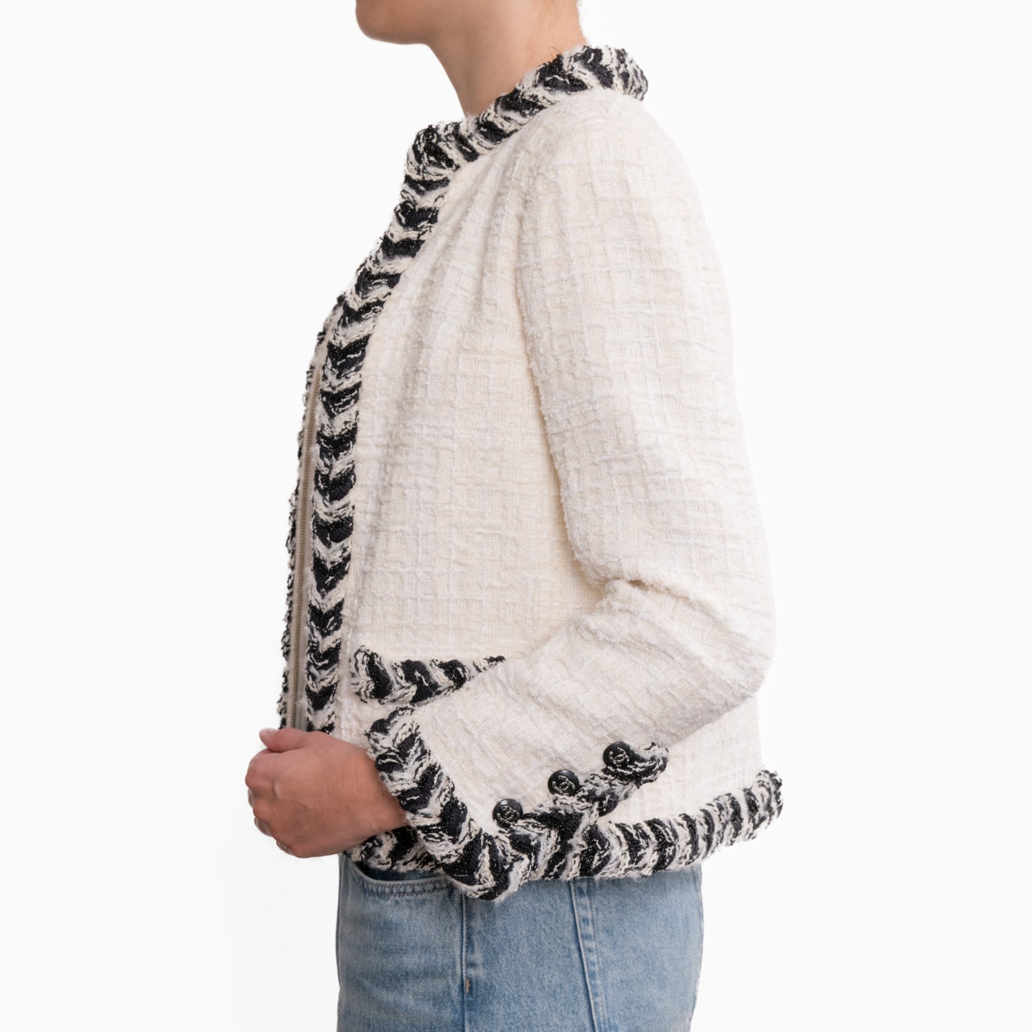 Chanel Classic Tweed Jacket Sz 38