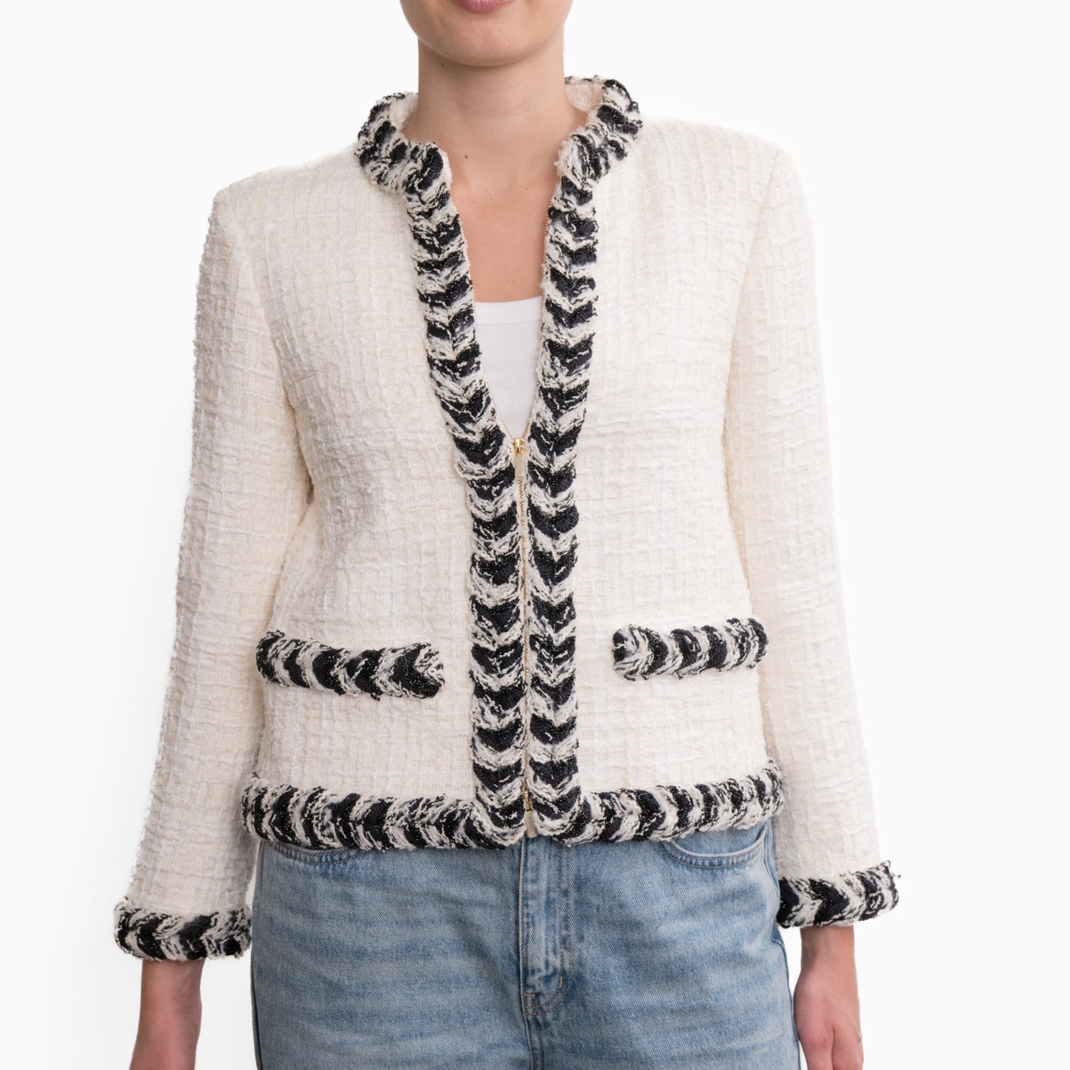 Chanel Classic Tweed Jacket Sz 38