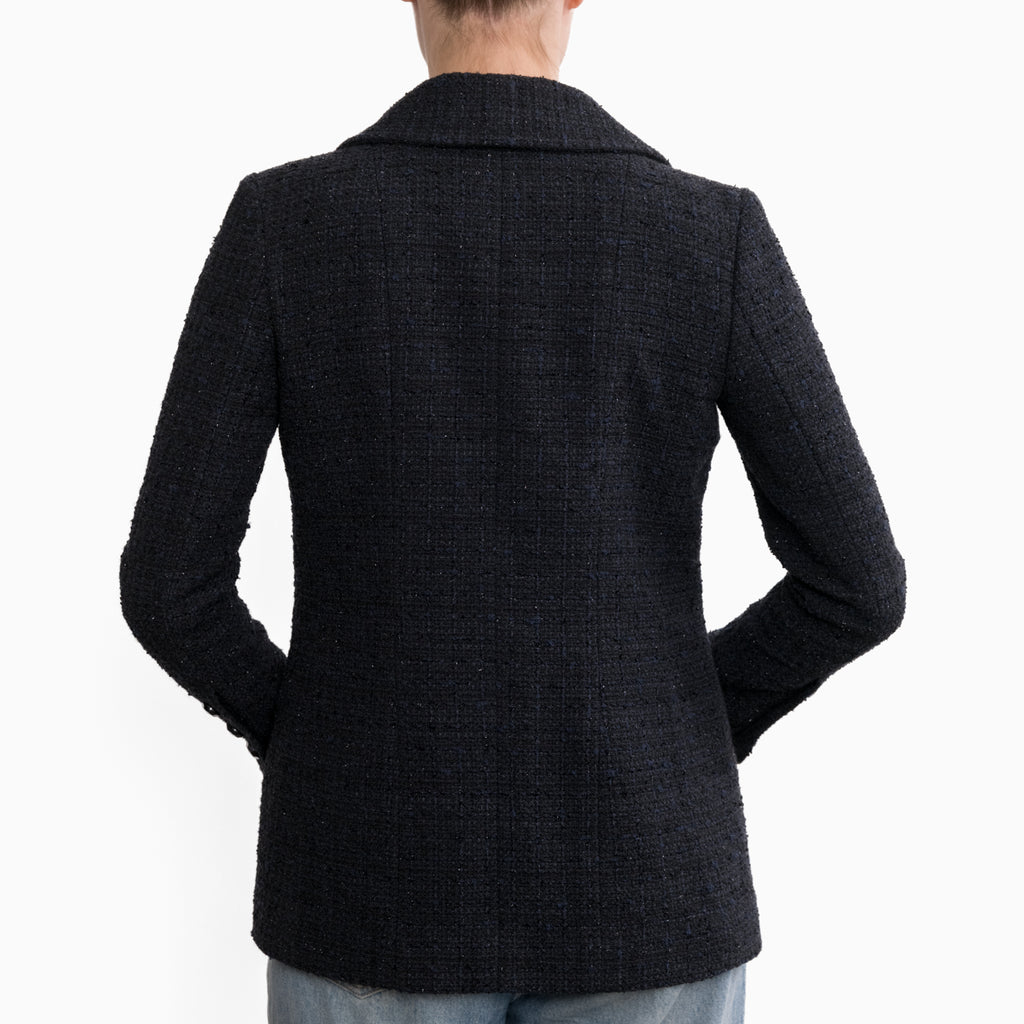 Chanel Black Tweed Jacket Sz 40