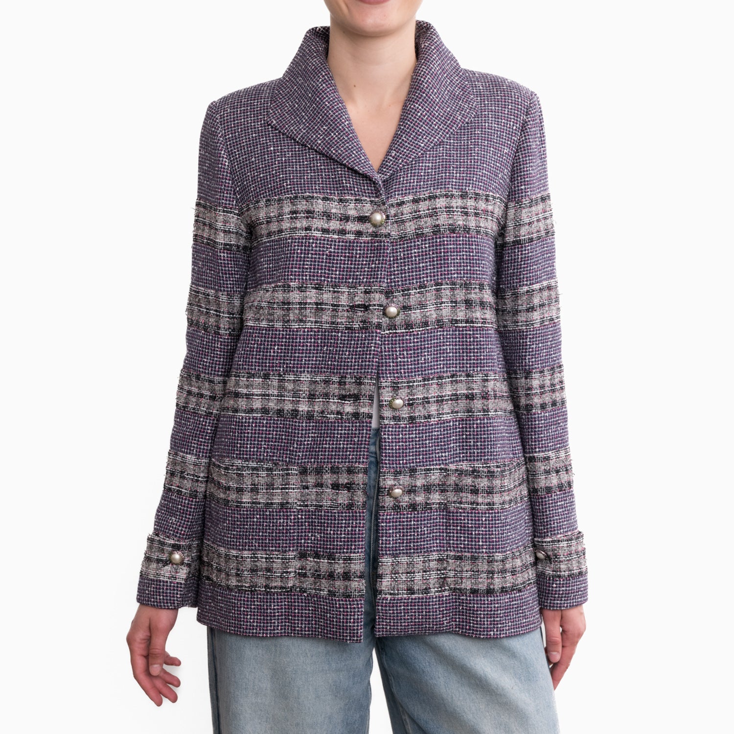 Chanel Tweed Jacket Sz 42