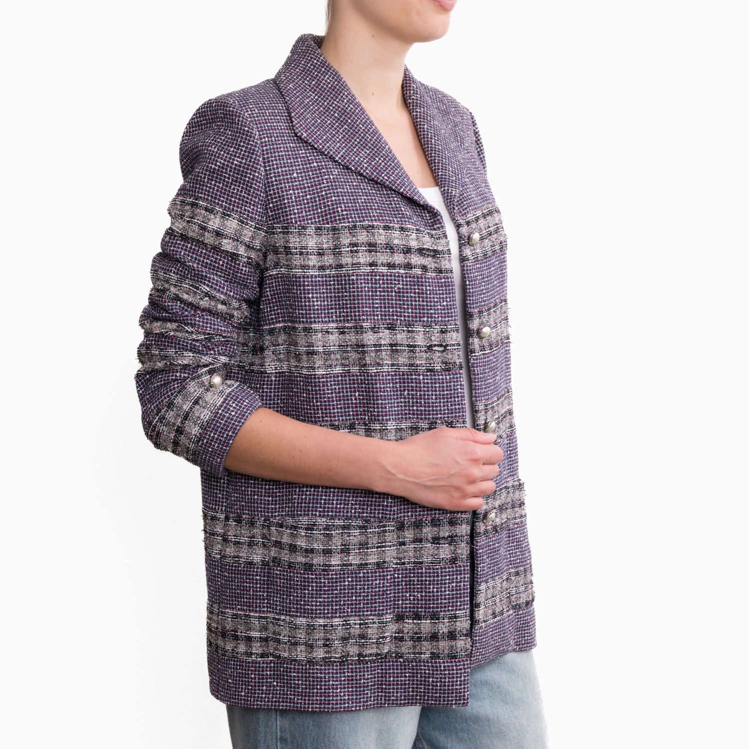 Chanel Tweed Jacket Sz 42