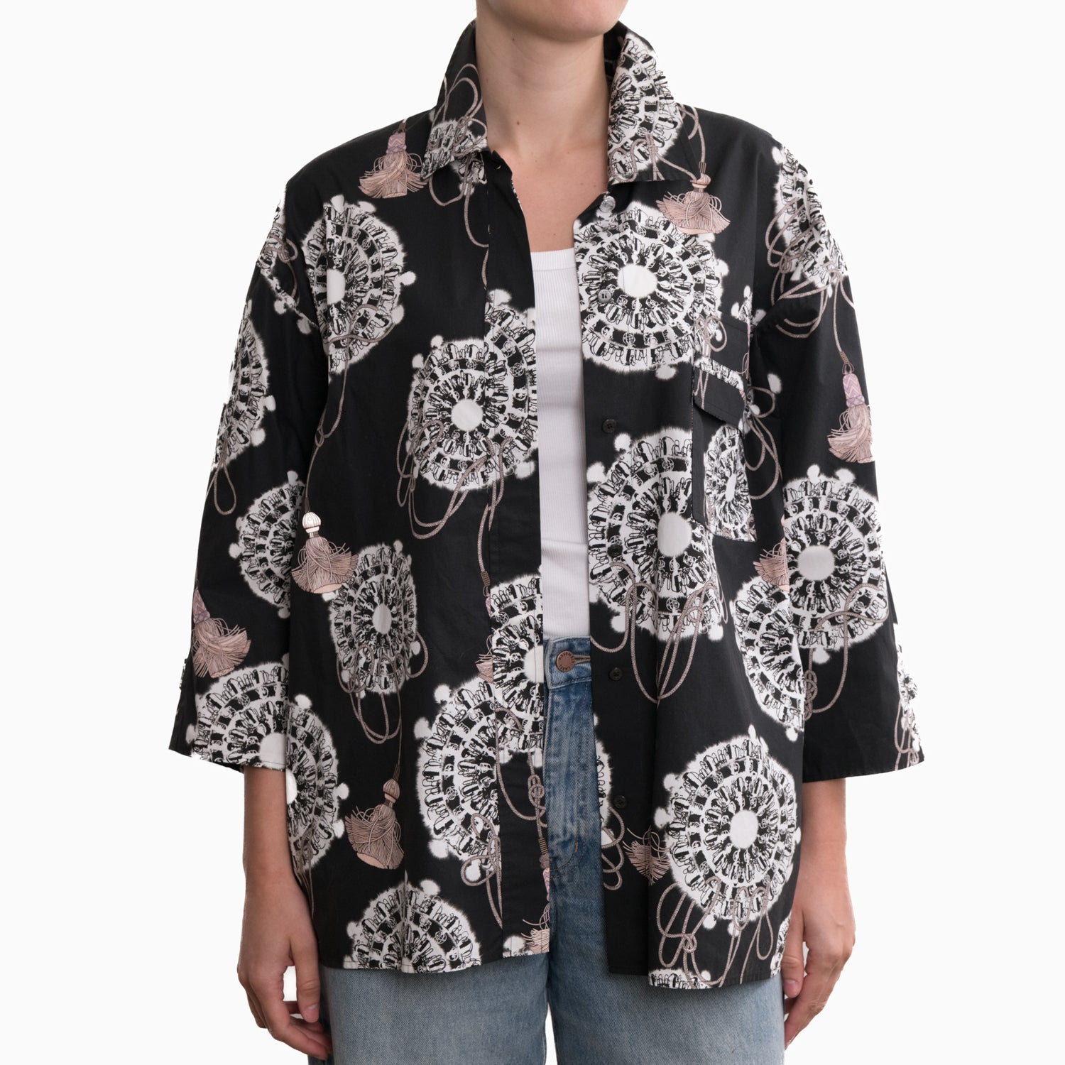 Hermes Print Shirt Sz 34