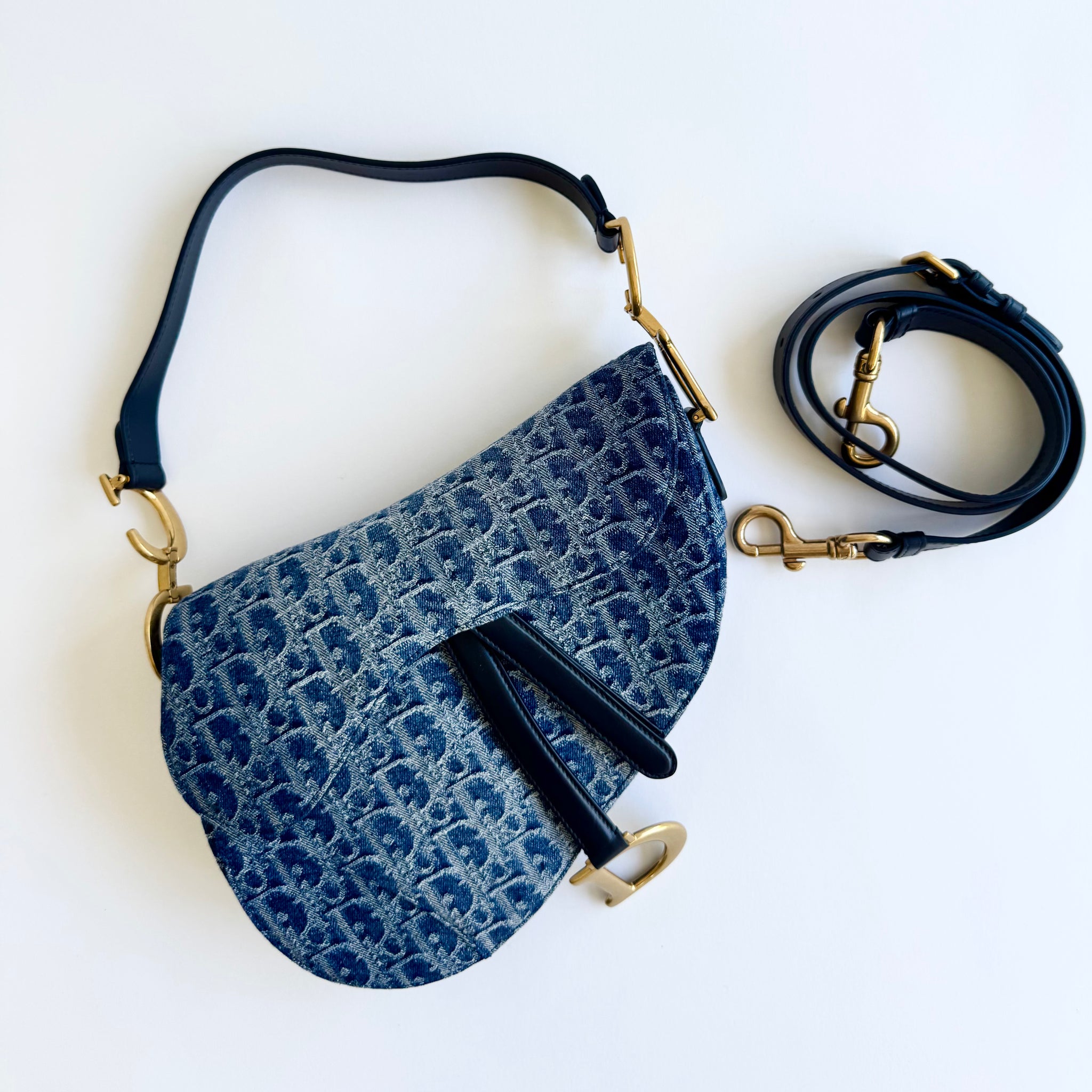 Dior Denim Saddle Bag